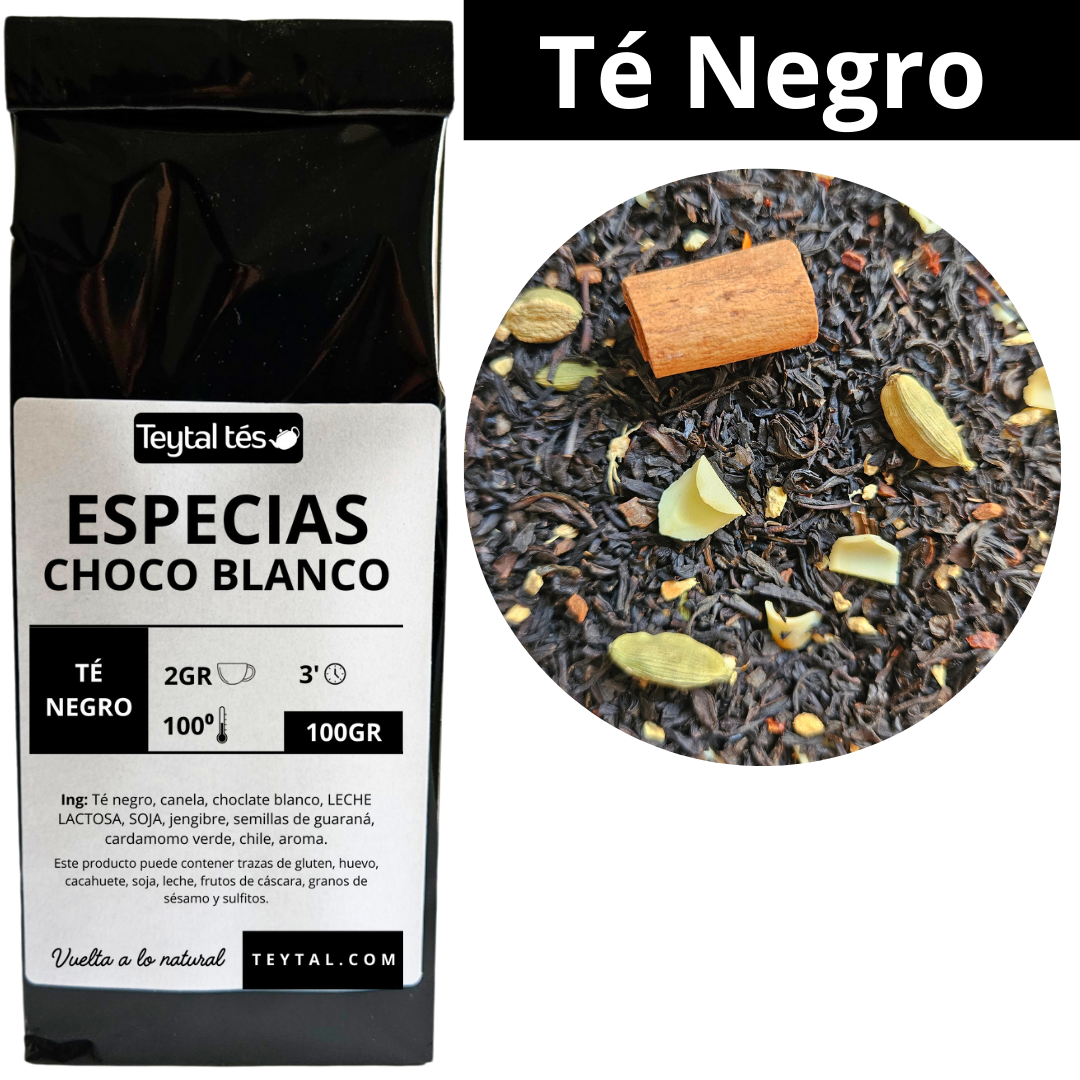 Especias Choco blanco Té Negro