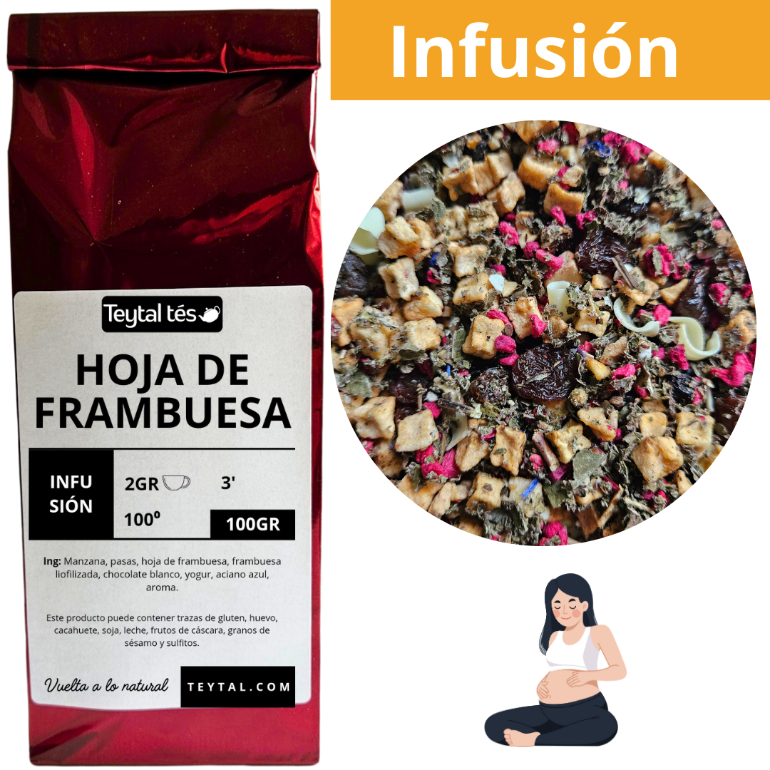 Hoja de FRAMBUESA Infusión HOJA DE FRAMBUESA CON FRUTAS Y CHOCO BLANCO